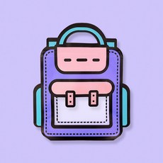 책가방 포장 지퍼백(퍼플) G