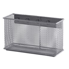 磁鐵收納盒 磁吸置物架 筆筒 桌上收納 文具收納 辦公室用品 磁性收納, 銀色-XL號, 1個