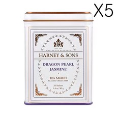 하니앤손즈 Fine Teas 드래곤 펄 자스민 20티백 40 g(1.4oz), 40g, 20개입, 5개