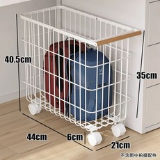 책가방 정리대 학원 만화책보관함 정리 가방장 철제 이동식, 1개, E. 좁은 나무 휴대용 대형 바구니범용 바퀴 포함
