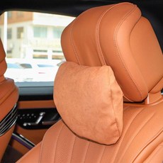 벤츠 목쿠션 스웨이드 목베개 허리쿠션 마이바흐 S클래스, 1개, 화이트 목2개입