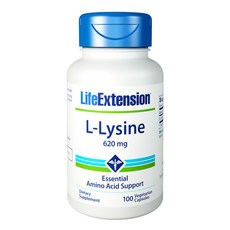 LIFE EXTENSION 左旋離胺酸植物膠囊 620mg, 100 件, 1個