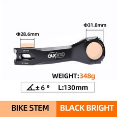OUO 자전거 줄기 7075 180MM CNC 170 6도 DOWNSTEM 테이블 31 테이크아웃 8MM 17 핸들 알루미늄 160 MTB, 31 8x130mm stem 6