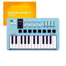 Arturia MiniLab 3 아쿠아마린 / 아투리아 미니랩 미디 컨트롤러 / 컴플리트 15 셀렉트 제공, 10개