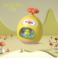 寶寶聲光玩具 萌趣鴨 戲水不倒翁 按壓噴水 兒童洗澡沐浴玩具, 黃色水陸不倒翁, 1個