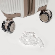 캐리어 바퀴 일회용 비닐커버 덮개 보호 PE 100매, 100개, 투명 캐리어커버