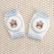 여아 및 남아용 크롤링 팔꿈치 보호대 아기 무릎 패드 안전 코튼 유아 다리 워머 어린이 쿠션 레깅스, [11] hat bear, 1개