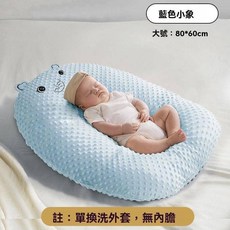 嬰兒防吐奶斜坡墊 哺乳餵奶枕 新生兒躺靠斜坡枕, 力象款【換洗外套】無內膽