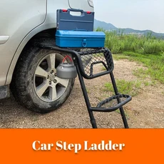 접이식 4x4 차량 루프탑 텐트 소프트쉘 자동차 방수 야외 캠핑 픽업 RTT 박스, 09 Car Step Ladder