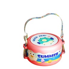 YZMY 兒童打鼓玩具 附背帶, 粉色, 1個