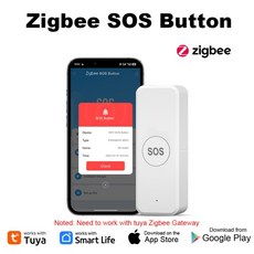 Tuya Zigbee SOS 버튼 무선 알람 APP 원격 제어 어린이를위한 스마트 라이프 장치 노인 환자 필요 게이트웨