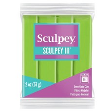 Sculpey III 폴리머 클레이 56.7g2온스 그래니 스미스 S302 1629 313490, 56 Gr - Granny Smith