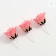 [하루셀렉] 생일파티 홈파티 장미꽃 생일초 3개입