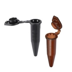 체중계 플라스틱 다크 브라운 스냅 캡 포함 원심 튜브 하단 바이알 실험실 분석 샘플 50 개 0.5ml 1.5ml