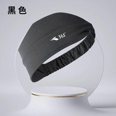 361° 運動冷感髮帶 吸汗止滑透氣, 1個, 黑色-防汗止滑-透氣, 黑色