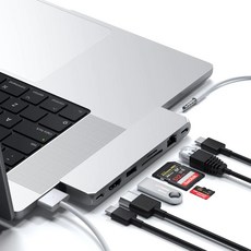 사테치 C타입 8in1 USB4 맥북프로 일체형 초고속 멀티 허브 맥스, 실버, 1개