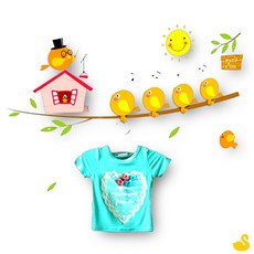 데코후크 아이방 다용도 벽걸이 (참새), 1개