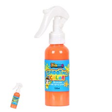 미술놀이 스프레이 물감 슈팅 컬러 120ml (형광주황), 1, 1