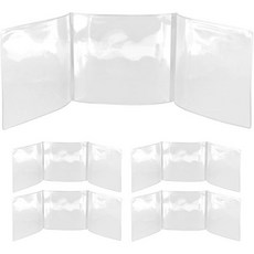 BOXOB 4pcs 마작 카드 보호 커버 투명 대형 케이스 홀더 슬리브 내구성 PVC 정리함 스코어카드 액세서리용, BOXOB 4pcs 마작 카드 보호 커버 투명 대형 케