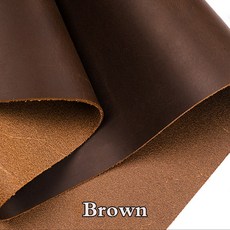 크레이지 호스 가죽 소재 DIY 핸드 레더 크래프트 빈티지 오일 무두질 조각 풀업 소가죽 첫 번째 레이어 1.5mm, 갈색, 10x20cm