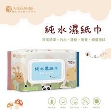 MEGAMIE 動物同樂會 純水濕紙巾, 1個
