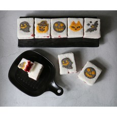 꽁블리떡 할로윈 설기 파티 떡 호박 유령 박쥐 halloween party 어린이집 유치원, 꿀백설기, 1개