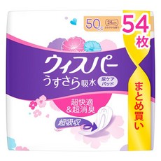 寶潔護舒寶薄款吸水護理衛生棉50cc大容量54片, 1個, 54件, 24cm