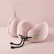 트래펄 여행용 목베개 U자 휴대용 목쿠션 메모리폼, 핑크