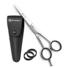 ECLATIS R자외선anti 헤어 커팅 가위 - 살롱 및 가정용 전문 이발사 가위 인체 공학적 그립이 있는 날카로운 스테인리스 스틸 16.5cm6.5인치 오른손잡이 2766, Silver Hair Scissor