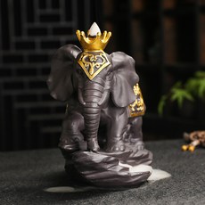 紫砂禪意象神倒流香爐 金象呈祥家居薰香擺件, 金象呈祥