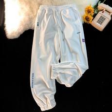 【DF】여름 운동복 남성 트렌디 루즈 스트레이트 캐주얼 바지 홍콩 스타일 유행 브랜드 얇은 모든 일치 잘 생긴 스포츠 바지