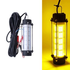 집어등 오징어배 수중 수은등 전구 LED 120W 낚시, 1개, 옐로우, 120W+12V+7m