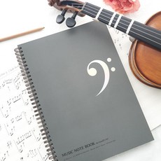 제이밀크 음악 노트 60매 A4, 낮은음자리표, 1개