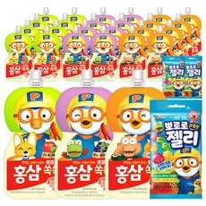 어린이세트 뽀로로 홍삼 음료(사과매실9+포도블루베리9+오렌지9)+뽀로로젤리3팩, 1세트, 1개