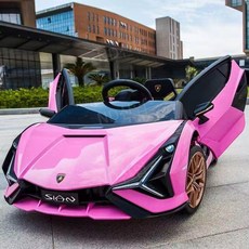 유아용 전동푸쉬카 전동차 푸쉬카 전기 전기차, 전기 3점 안전벨트 휴대폰 리모컨, 1개, C. 핑크 4륜 12V7A 배터리