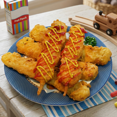 아이들간식 순살닭꼬치 1.3kg 대용량 방학간식 혼술안주 냉동치킨 간편야식 캠핑 튀김꼬치