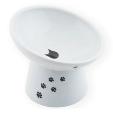 DuoMaoMao 貓壹 斜淺口食碗 寵物飲食器, 1個, 『斜』淺口食碗M