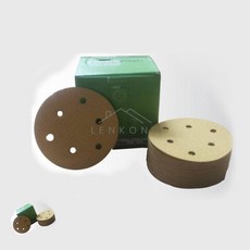 이렌콩 125mm 6H 샌드페이퍼 100매입 120방 원형빼빠 원형샌딩사포 빼빠, 1