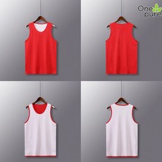 농구양면저지 팀 웨어 농구복 스포츠 남자 이름, 3XL, 714레드화이트, 1개