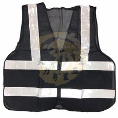 大力專業五金 反光背心 拉鍊式 馬甲背心 多口袋背心 多色 施工 公安 夜間工程工事巡邏 自行車騎乘 反光衣, 1個, 藍白