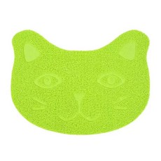 貓掌造型貓砂墊 落砂墊 防滑耐磨易清洗寵物清潔墊, 草綠色, 1個