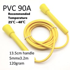 NEVERTOOLATE RA 모양 핸들 3 2미터 11피트 긴 속도 더블 언더 건너뛰기, 90A PVC 5mmx3 2m 1