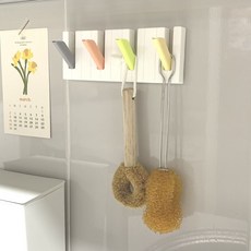 무타공 벽걸이 후크 다용도 선반형 피아노 벽걸이 수납 후크 모자걸이 4구 타월걸이 건반, 1.블랙, 1개