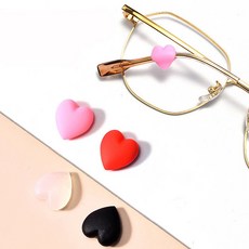 4쌍 8p 하트 안경 귀고무 고정 피타링 안경 다리실리콘 안경 흘러내림 방지 귀팁