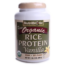 NutriBiotic 大米蛋白素食粉 香草味, 1個, 600克