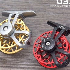 경량 알루미늄 플라이 낚시 릴 민물 계류 송어 낚시 전용 정밀 드래그 시스템, 상세페이지 참조, HF50레드