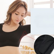 여성 운동복 땀흡수 패드 조깅 헬스 크롭 반팔 티셔츠, 1개