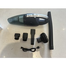 車載吸塵器 便攜式手持無線乾濕兩用家用車內吸塵機, 需自備轉接頭, R-6053 黑色吸塵器 Type-c介面充電1