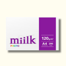 밀크 복사용지 포토 120g, A4, 200개 A4, 200개