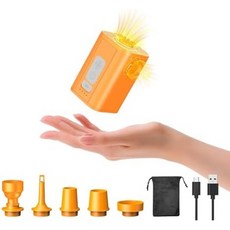 휴대용 미니 공기 펌프 4kPa 초강력 전기 소형 여행용 노즐 6개 포함 1200mAh 충전식 풀 플로트 에어 매트리스 진공 보관 가방 캠핑 장비, Standard